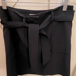 LOFT Tie waist belt navy skirt